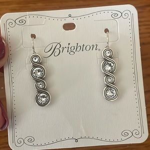 Brighton Infinity Sparkle Dangle Earrings/NWT/Brighton Bag